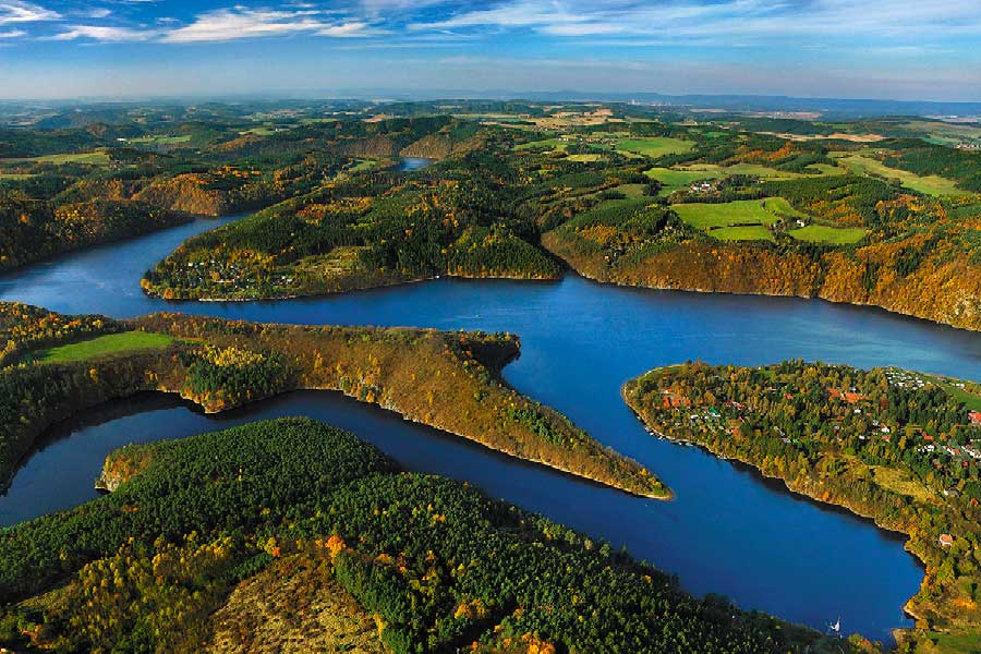 Řeka Vltava, letecký pohled III., foto: Libor Sváček